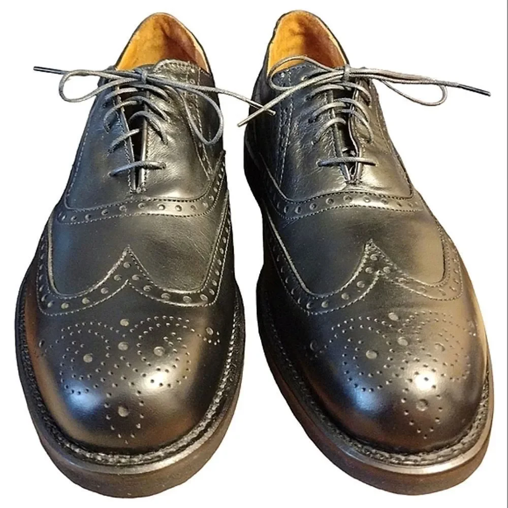 Alden 811 Leather Wing Tip Oxfords, Size 9.5 AA / B, Black